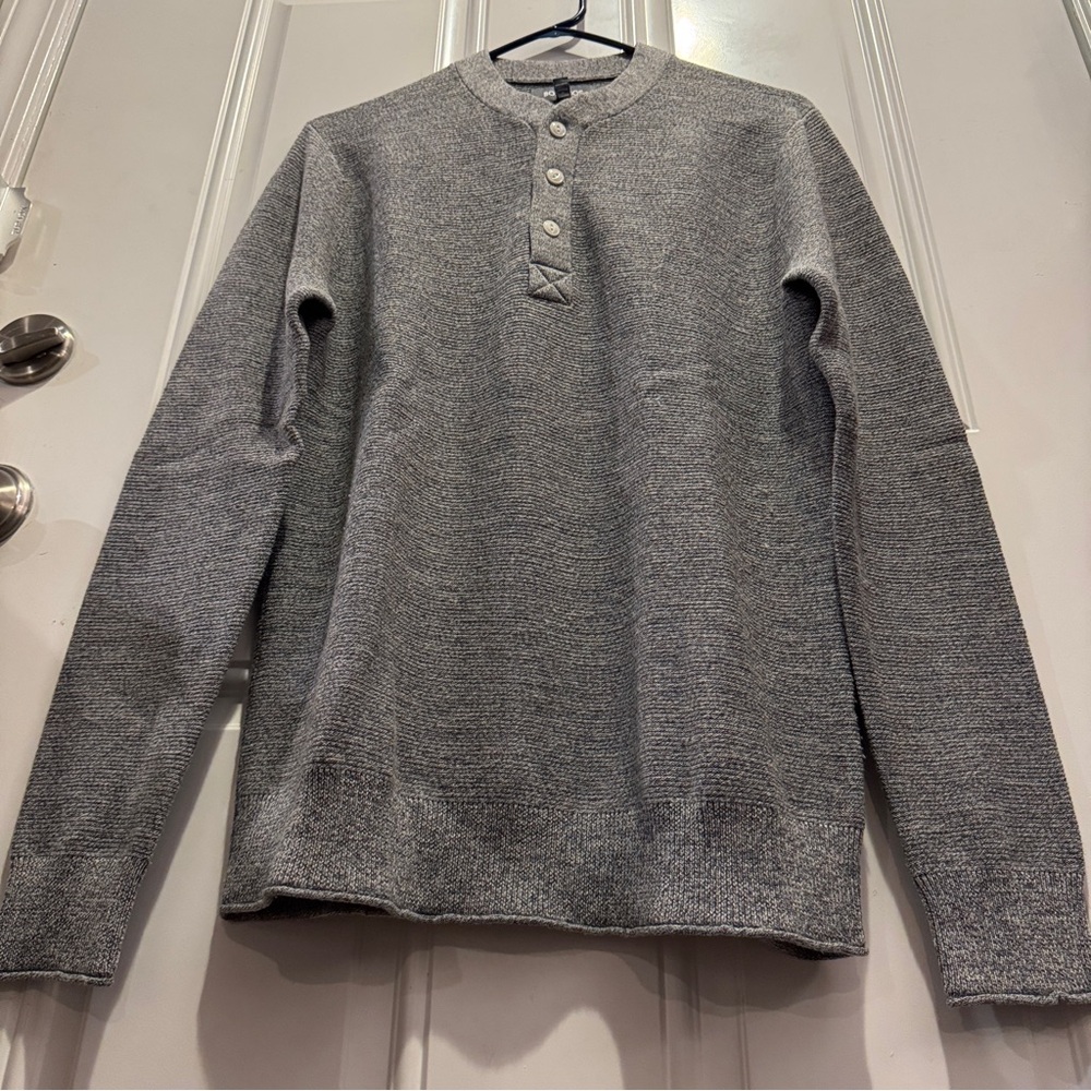 Bonobos Slim Fit 100% Extra Fine Merino Wool Knit Henley Sweater Long Sleeve $98 - Picture 4 of 9